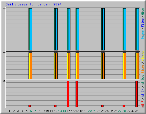 Daily usage for January 2024