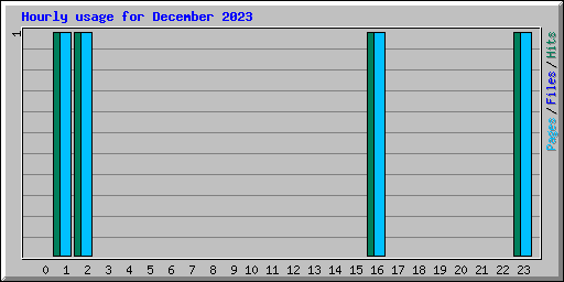 Hourly usage for December 2023